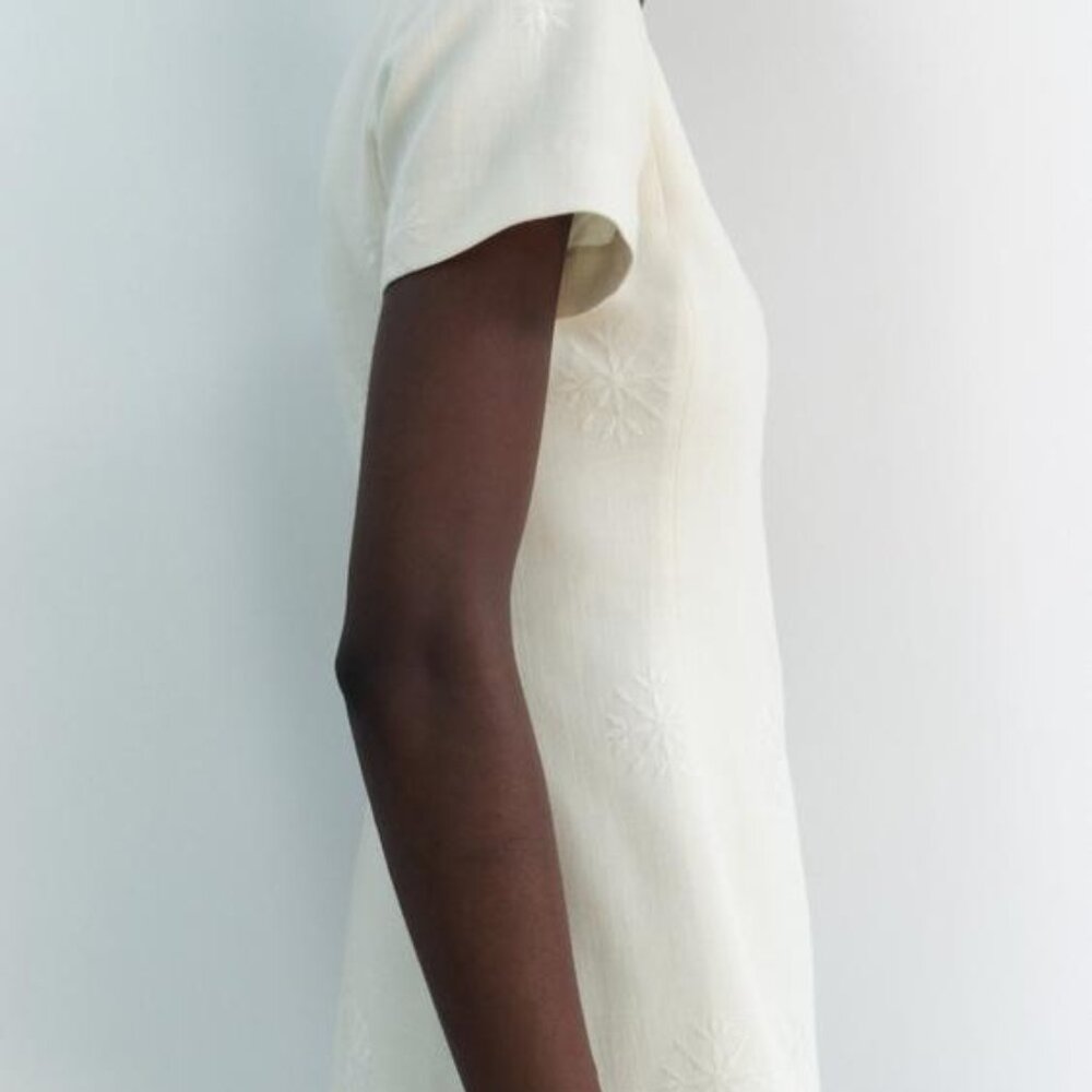 Zara EMBROIDERED MINI DRESS ZW COLLECTION M - Picture 4 of 10